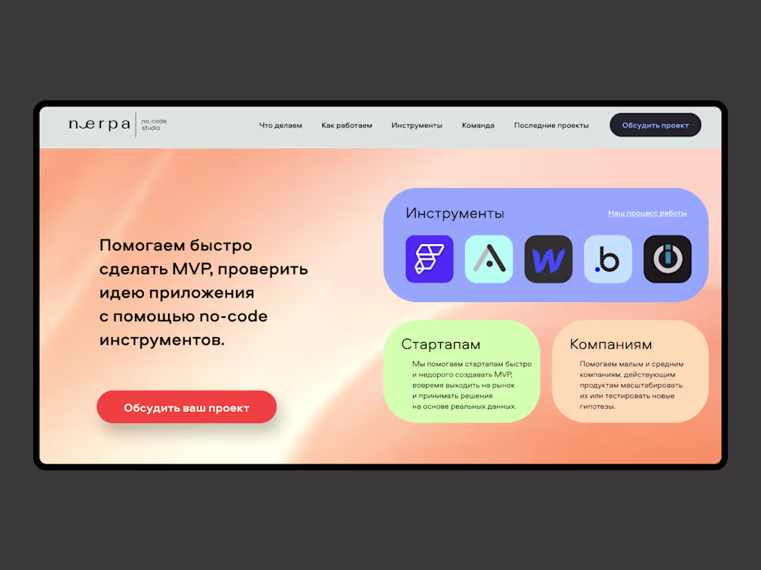 Cover image for Nerpa - nocode development studio