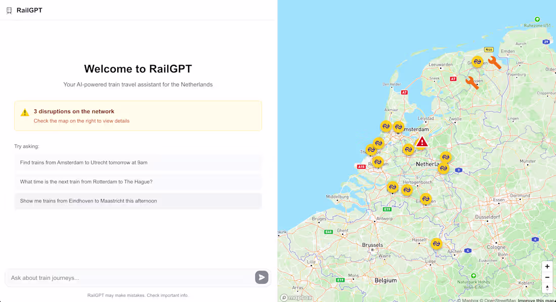 Cover image for RailGTP, AI travel assistant for