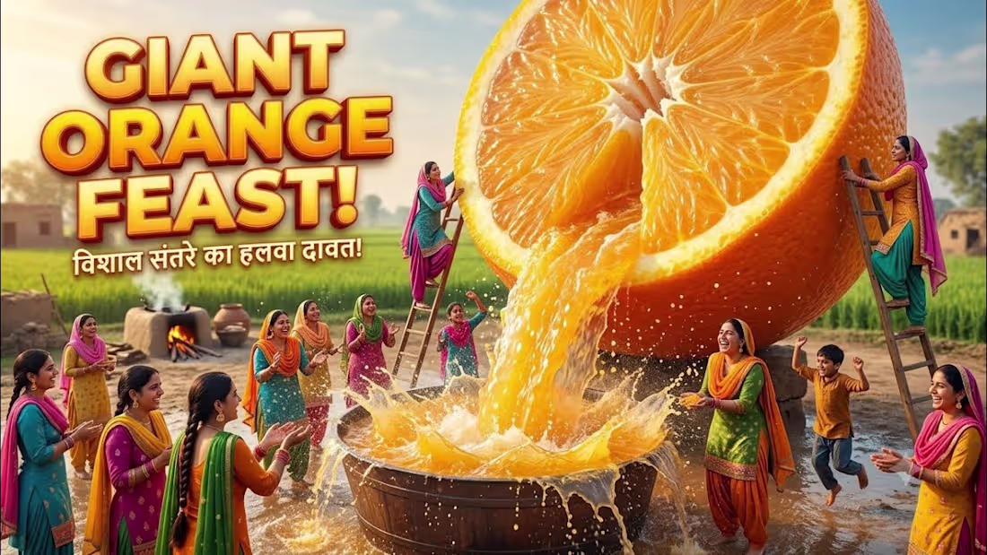 Cover image for The Day a Mountain-Sized Orange Landed in Our Village! 🤯🏡
