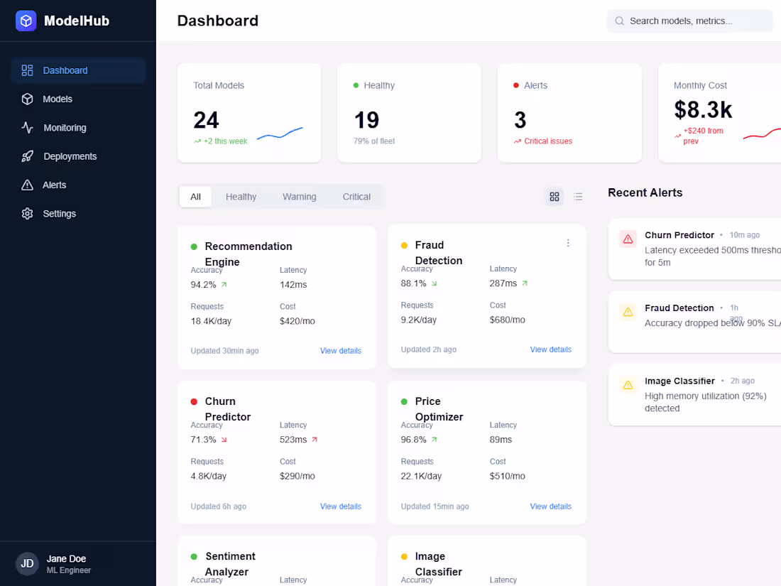 Cover image for Production-ready AI model monitoring dashboard