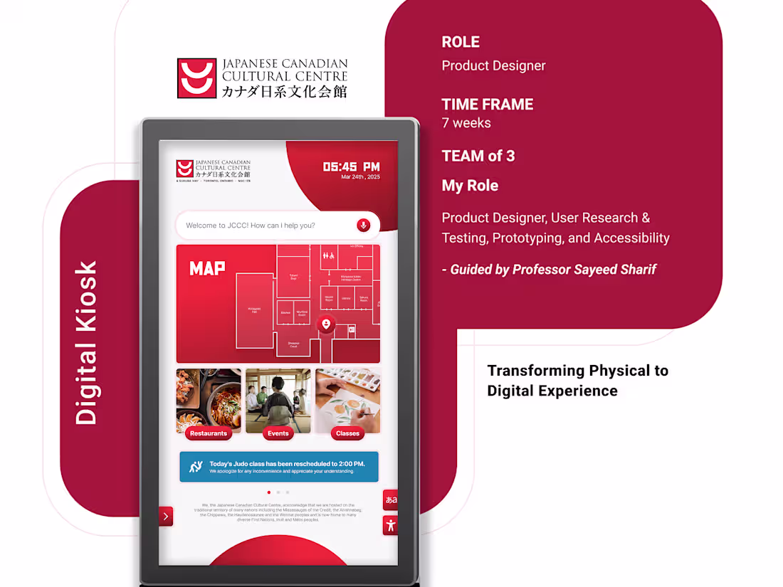 Cover image for Digital Kiosk UX: Accessibility & Inclusion