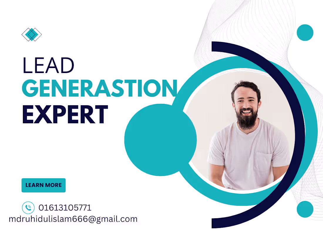 Cover image for I will a Profassional Lead Generation Expert