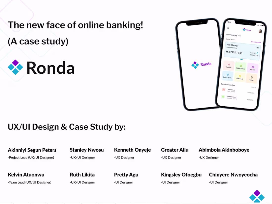 Cover image for Ronda (Fintech App.)