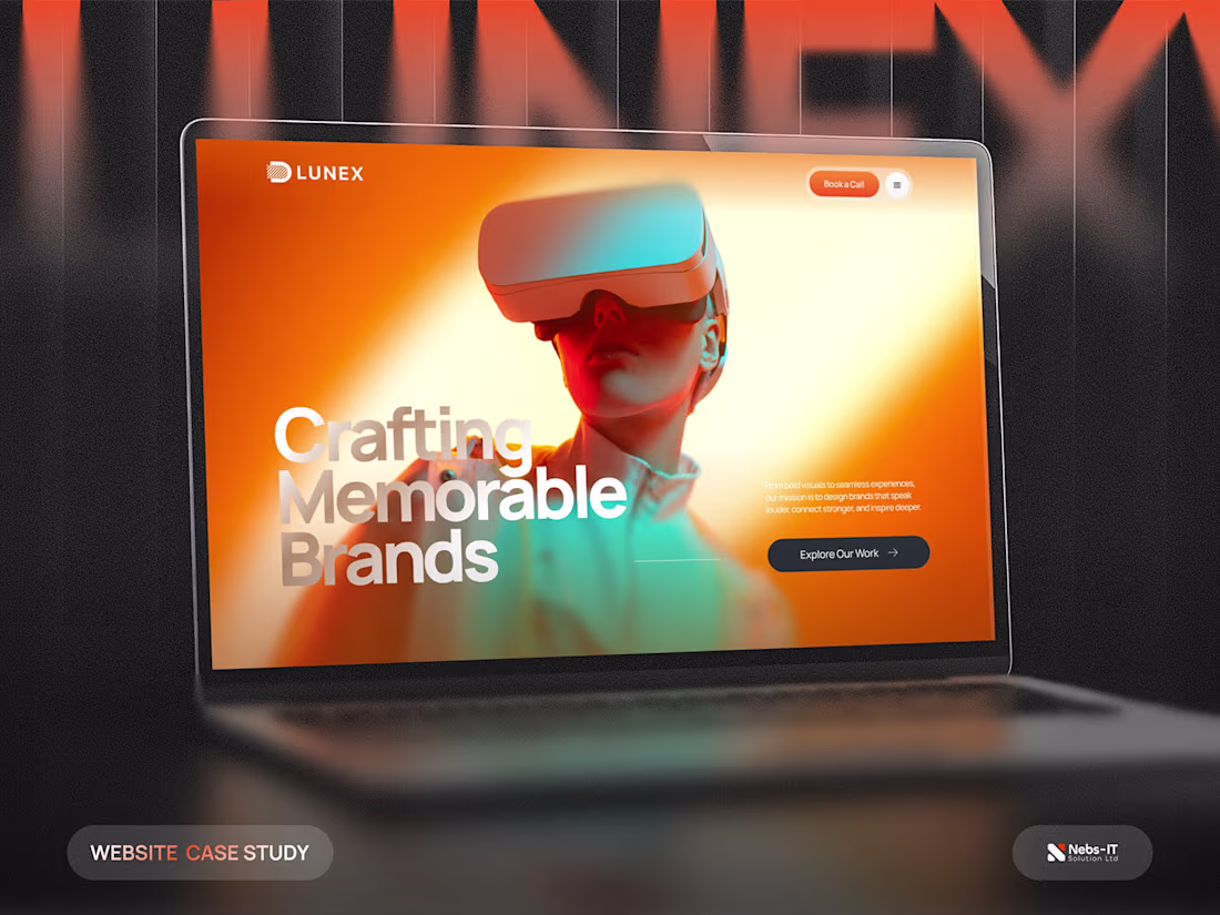 Cover image for LUNEX - Digital Agency Website UI/UX Design