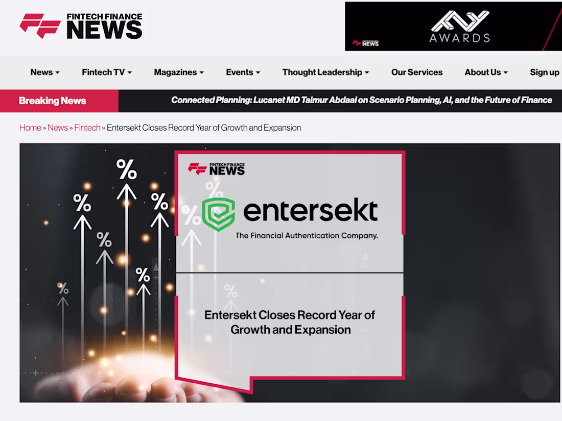 Cover image for Entersekt – Digital Content & Executive Communications