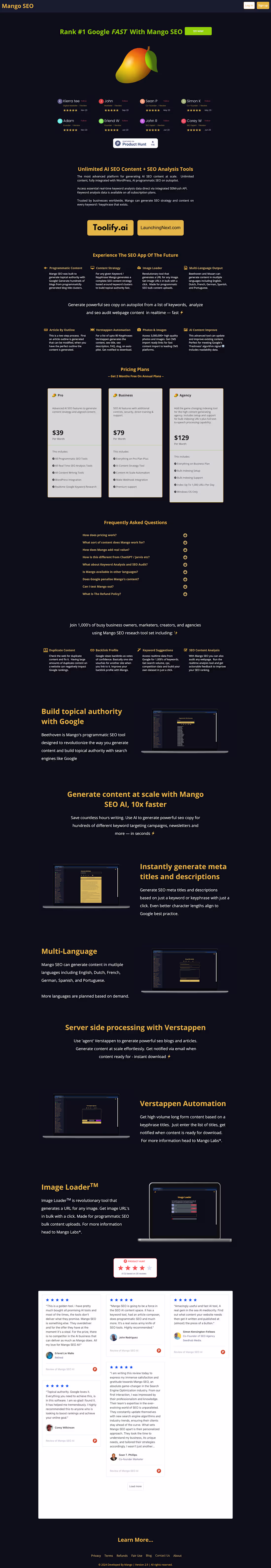 Cover image for Mango SEO — AI-Powered SEO