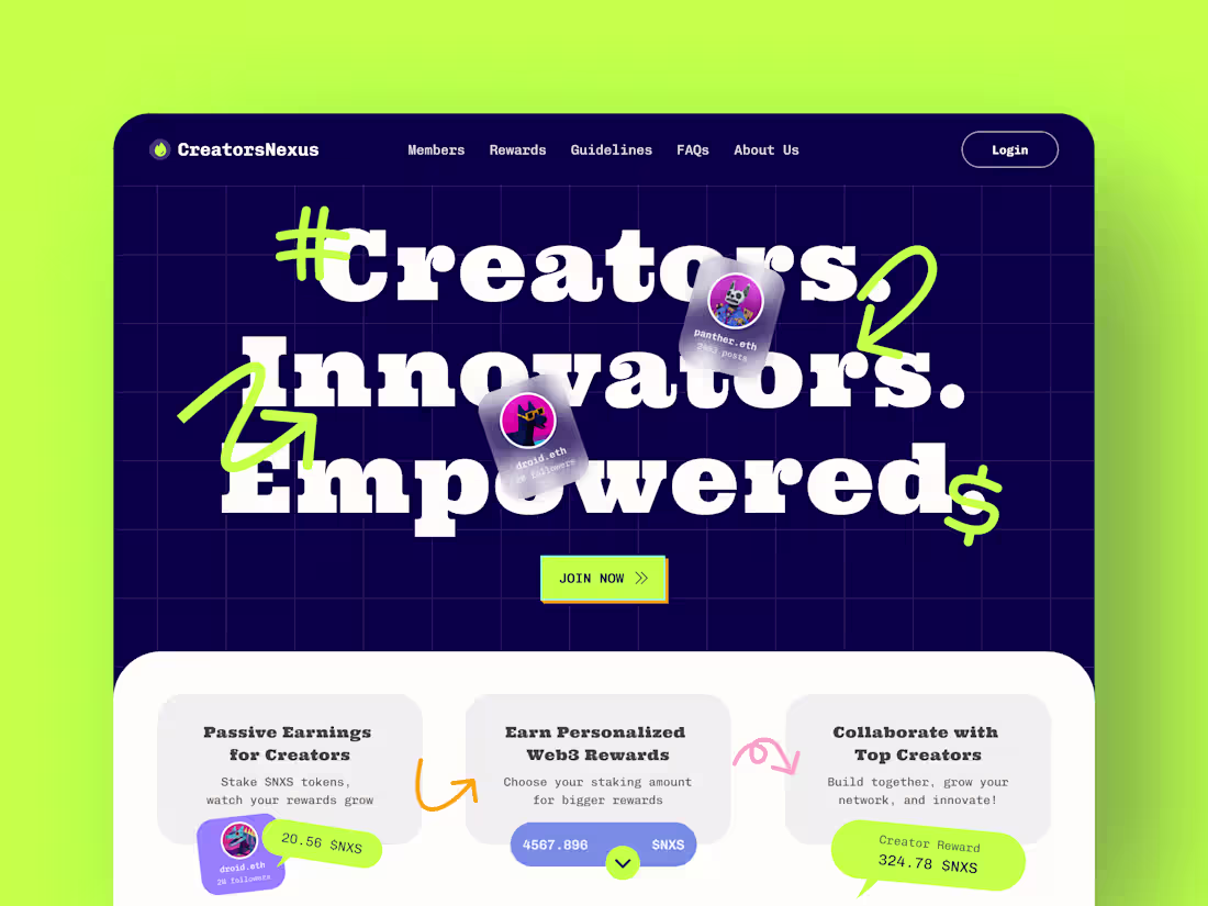 Cover image for Crypto powered creator's platform design