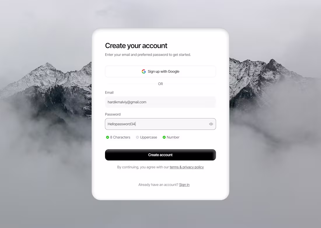 Cover image for Sign up screen🔥 Will you sign up?