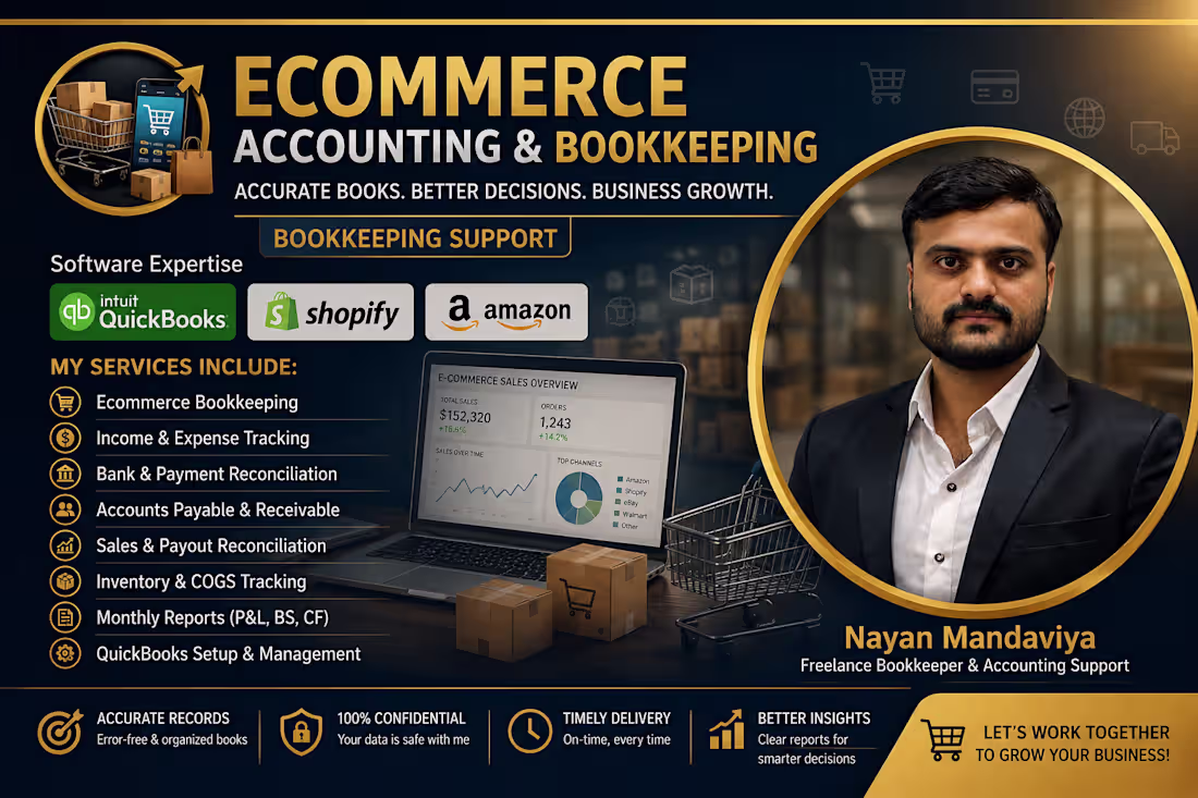 Cover image for Expert Bookkeeping for eCommerce: Sales, Expenses & Reports