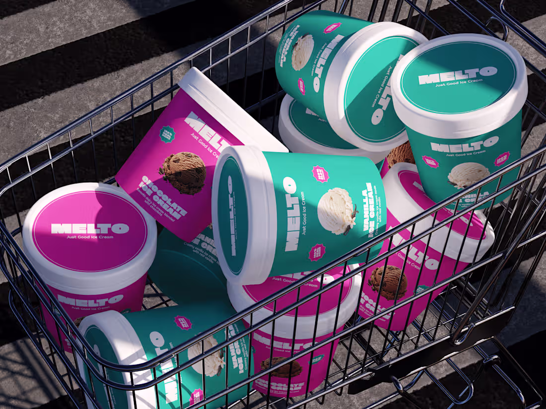 Cover image for Melto - Ice Cream Brand Identity & Packaging