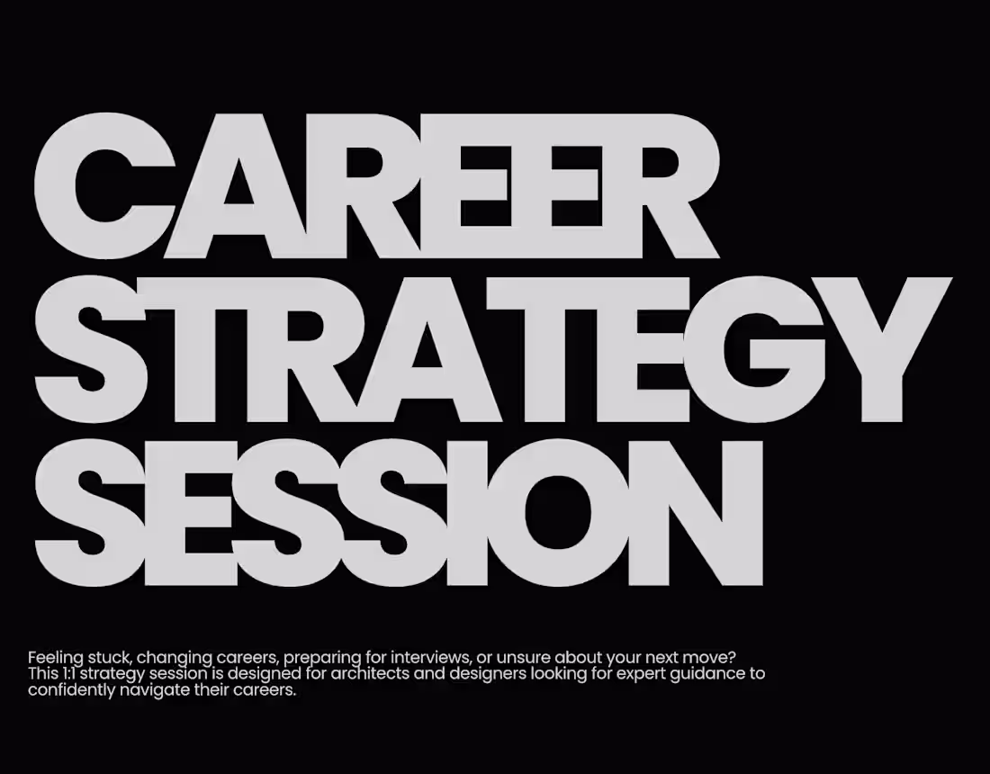 Cover image for Career Strategy Session for Architects & Designers