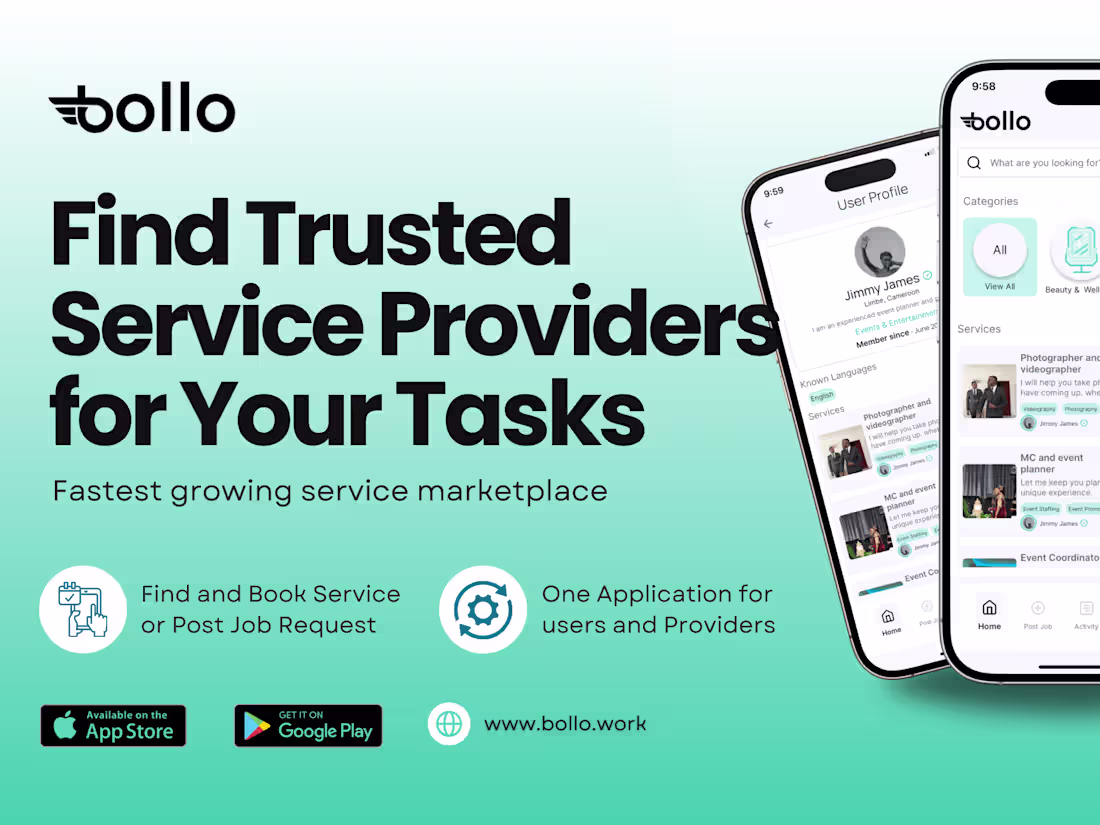 Cover image for Bollo: Find Trusted Service Providers | Offer Services