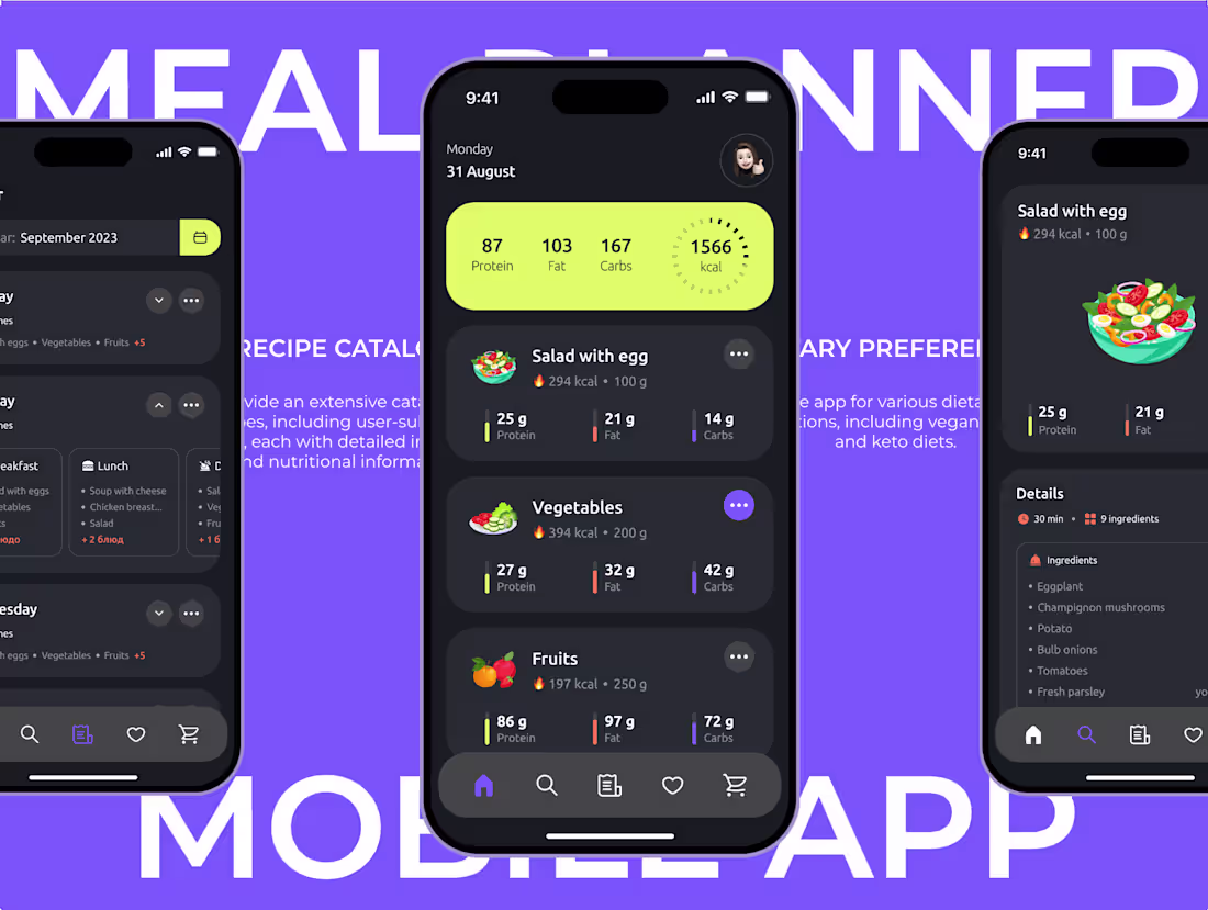 Cover image for Meal Planner Mobile App Design