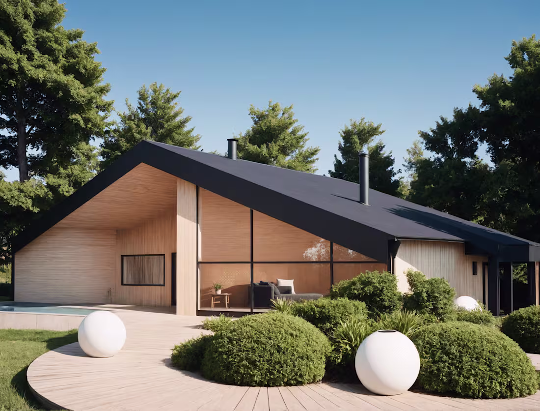Cover image for Eco-cottage in a green area