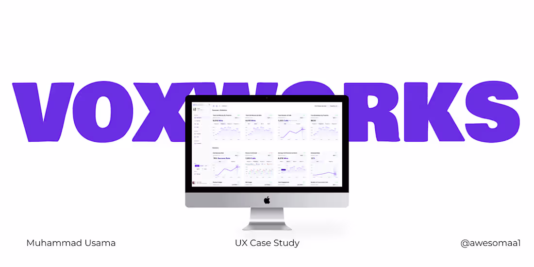 Cover image for Voxworks - AI Calling Dashboard for Real Estate