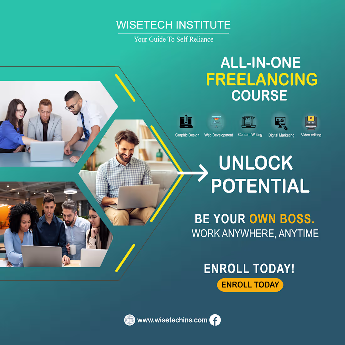 Cover image for Poster design for Wisetech institute