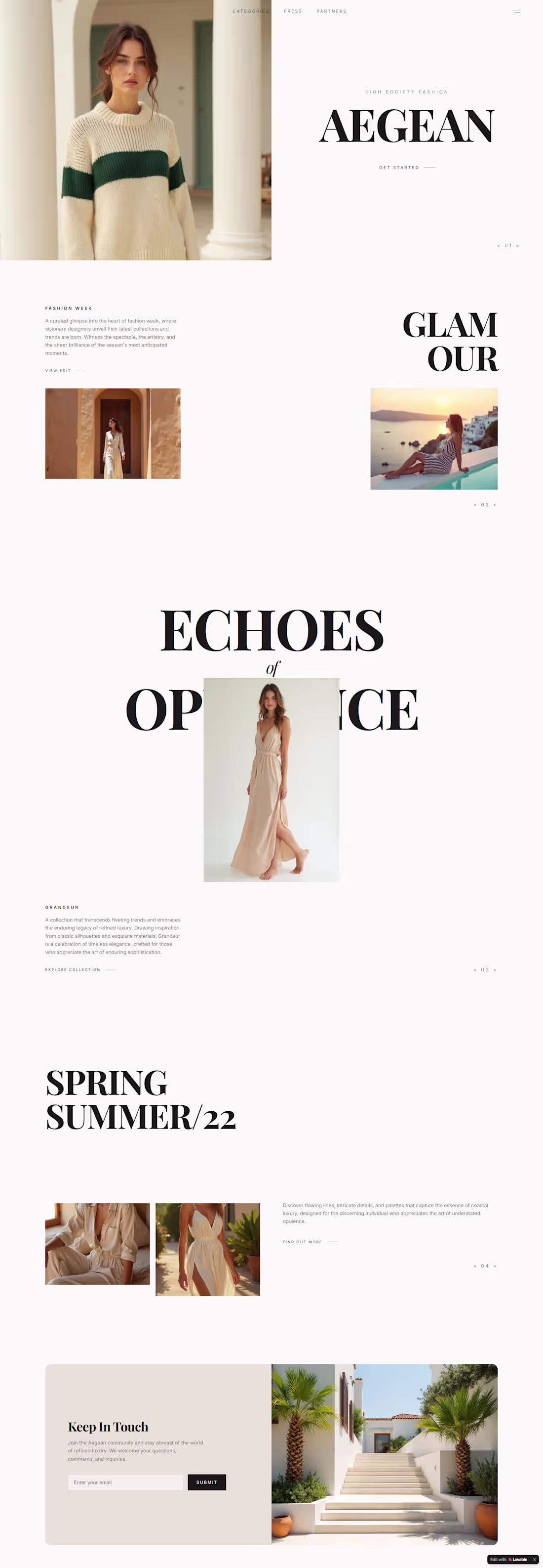 Cover image for A refined luxury fashion website