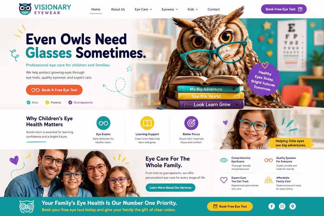 Cover image for Title: Visionary Eyewear — Website