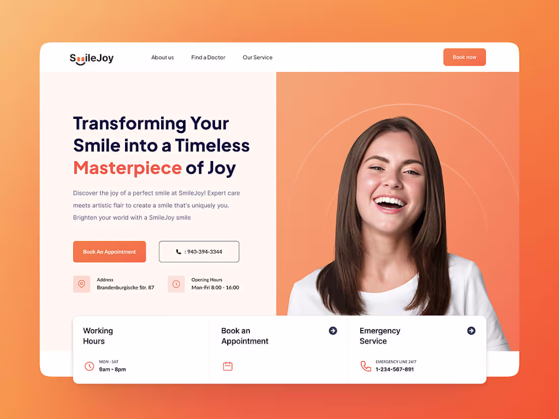 Cover image for SmileJoy — Landing Page Design (30% Conversion)