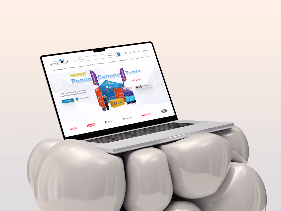 Cover image for Modern E-Commerce Website Landing Page Design