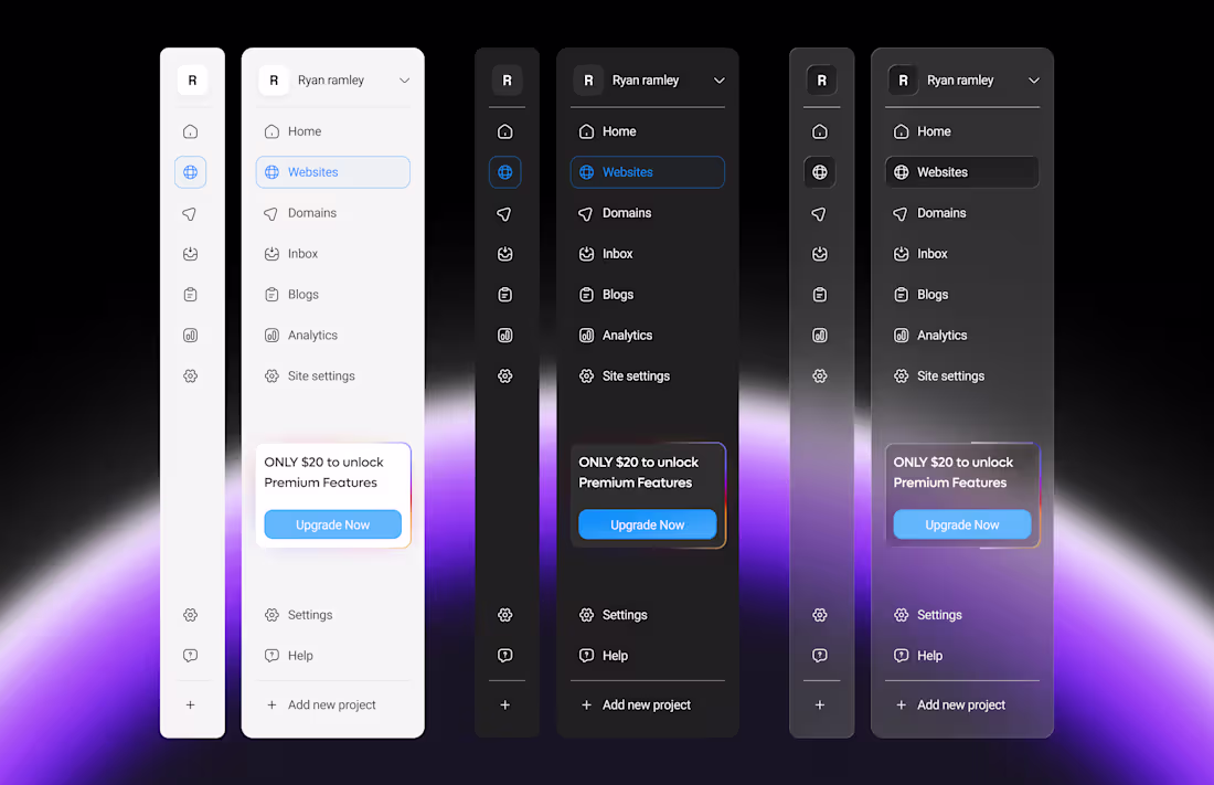 Cover image for A side navigation component designed
