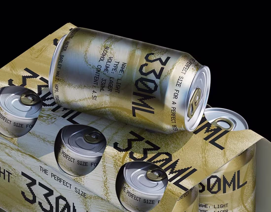 Cover image for Minimalist Beer Branding and Packaging Design