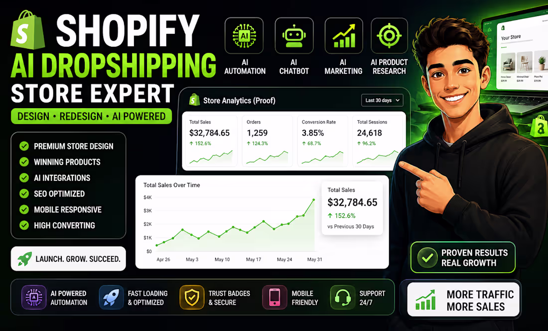 Cover image for Launch an AI-powered Shopify dropshipping