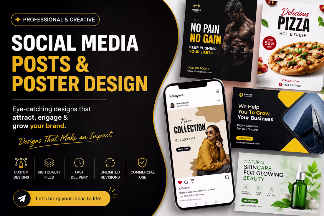 Cover image for Social Media Posts & Poster Design