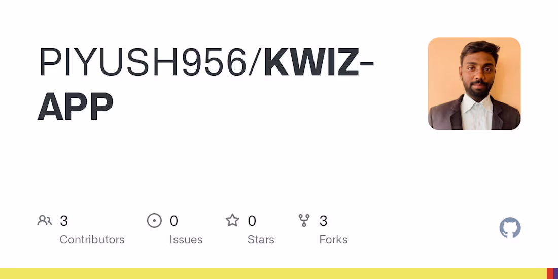 Cover image for PIYUSH956/KWIZ-APP