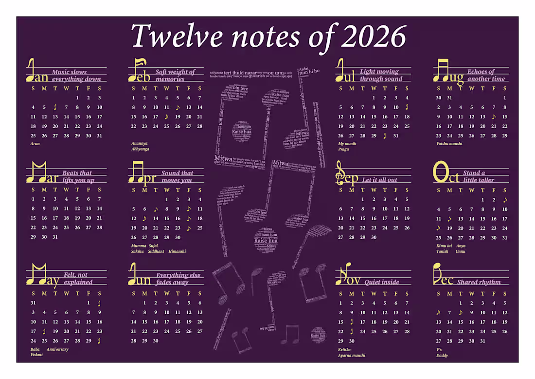 Cover image for Twelve Notes of 2026” is