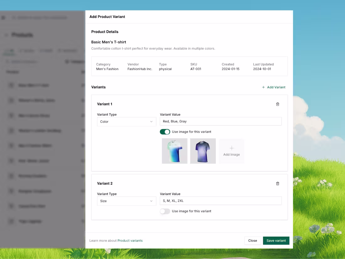 Cover image for Add Product Variant – Modal UI ⭐️ Part of the Product Manage...