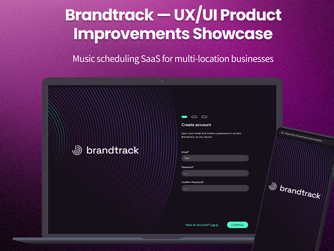 Cover image for Brandtrack — Product Improvements for a Music Scheduling SaaS