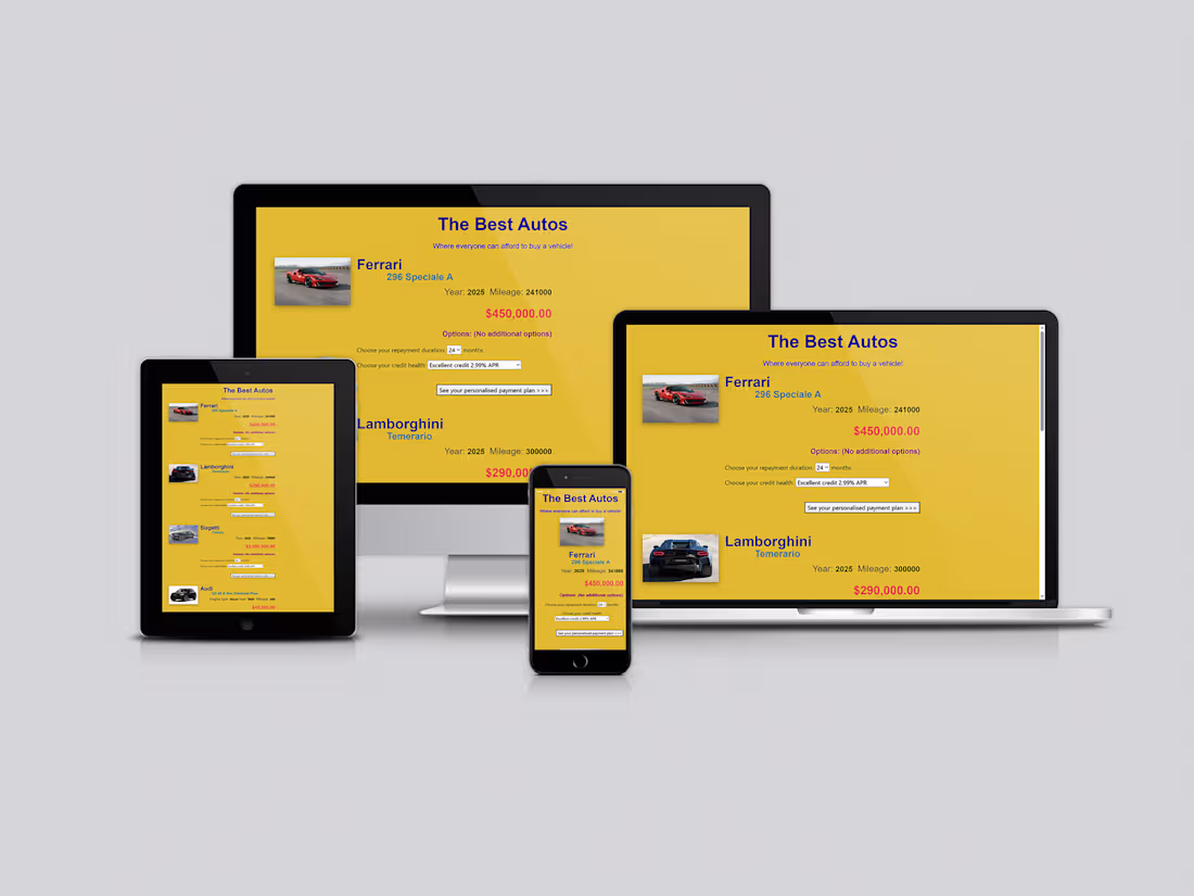 Cover image for A responsive car marketplace web