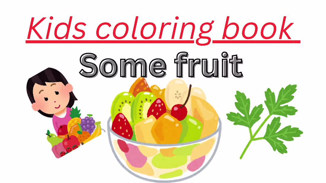 Cover image for Title: Kids Coloring Book: Some