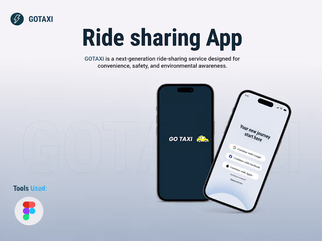 Cover image for GOTAXI– Ride Sharing App Design
A