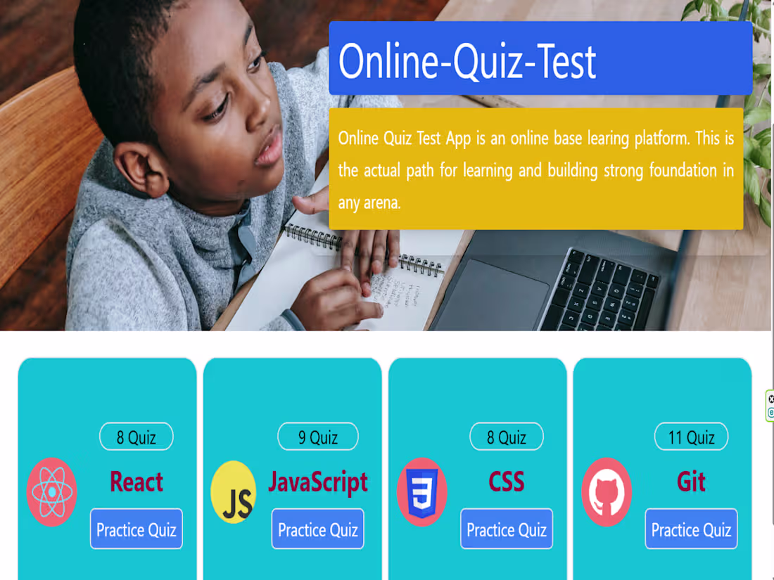 Cover image for Simple quiz web application