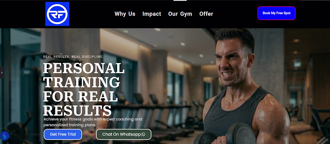 Cover image for Gym website concept built with