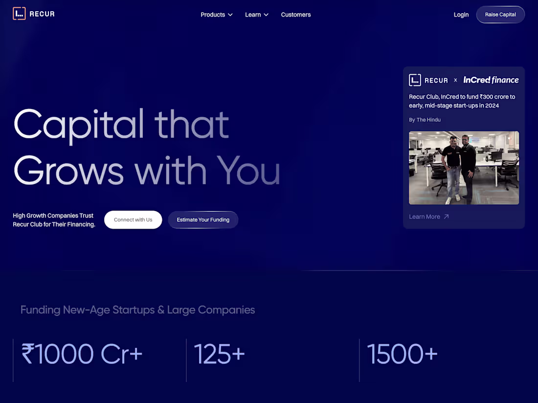 Cover image for Recur Club - Funding New Age Startups & Large Companies