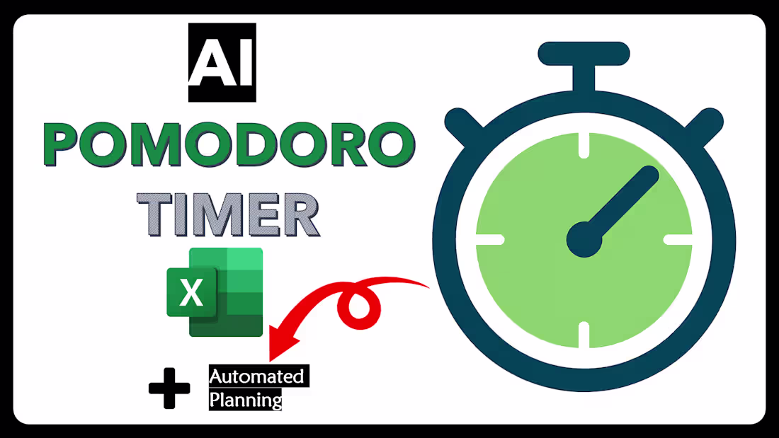 Cover image for Pomodoro Timer design on Excel