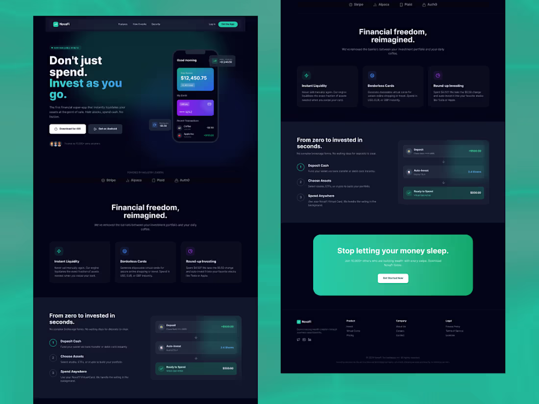 Cover image for Fintech Landing Page Design