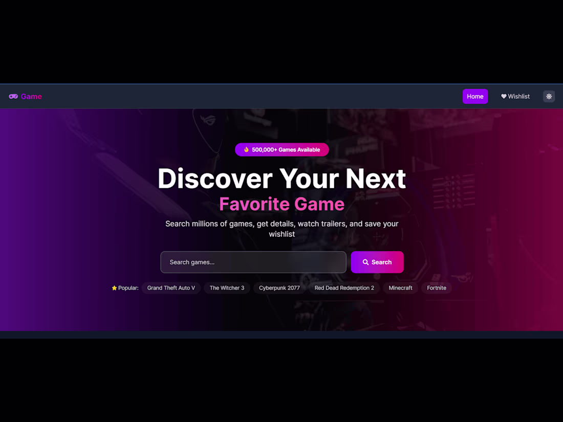 Cover image for Game Discovery Platform
Search and discover