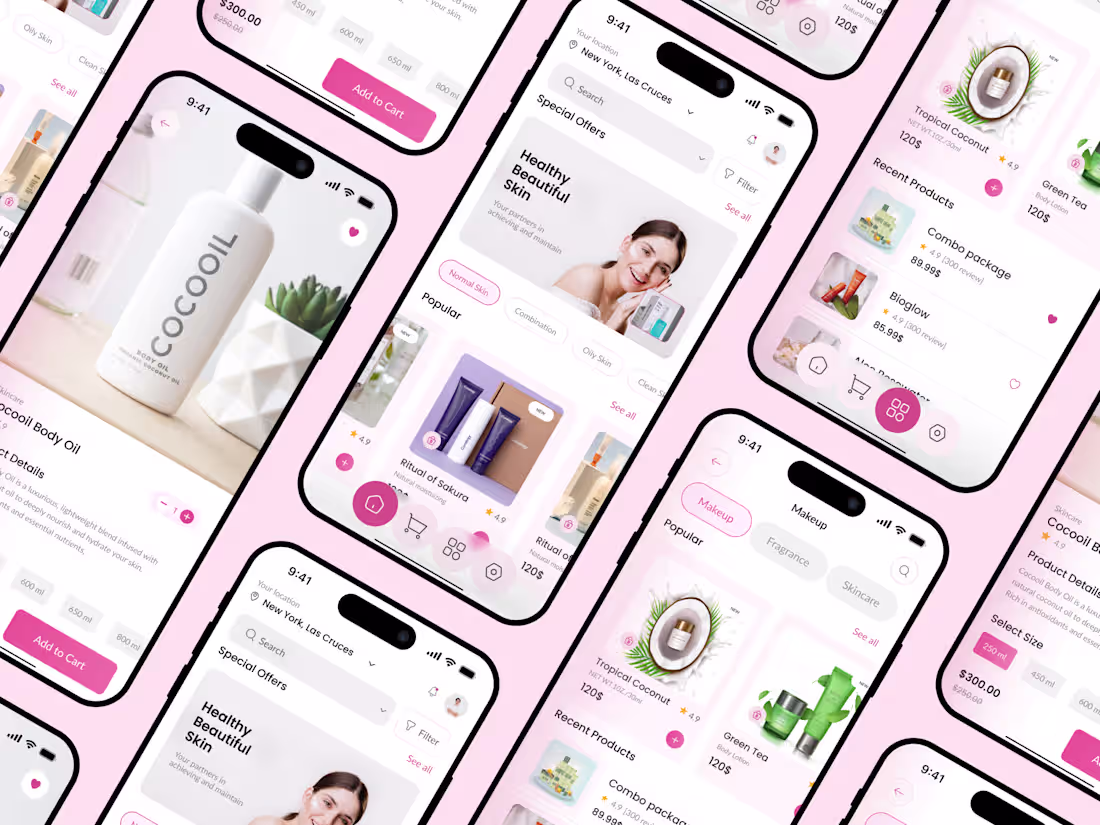 Cover image for Skincare Mobile App UI/UX Design