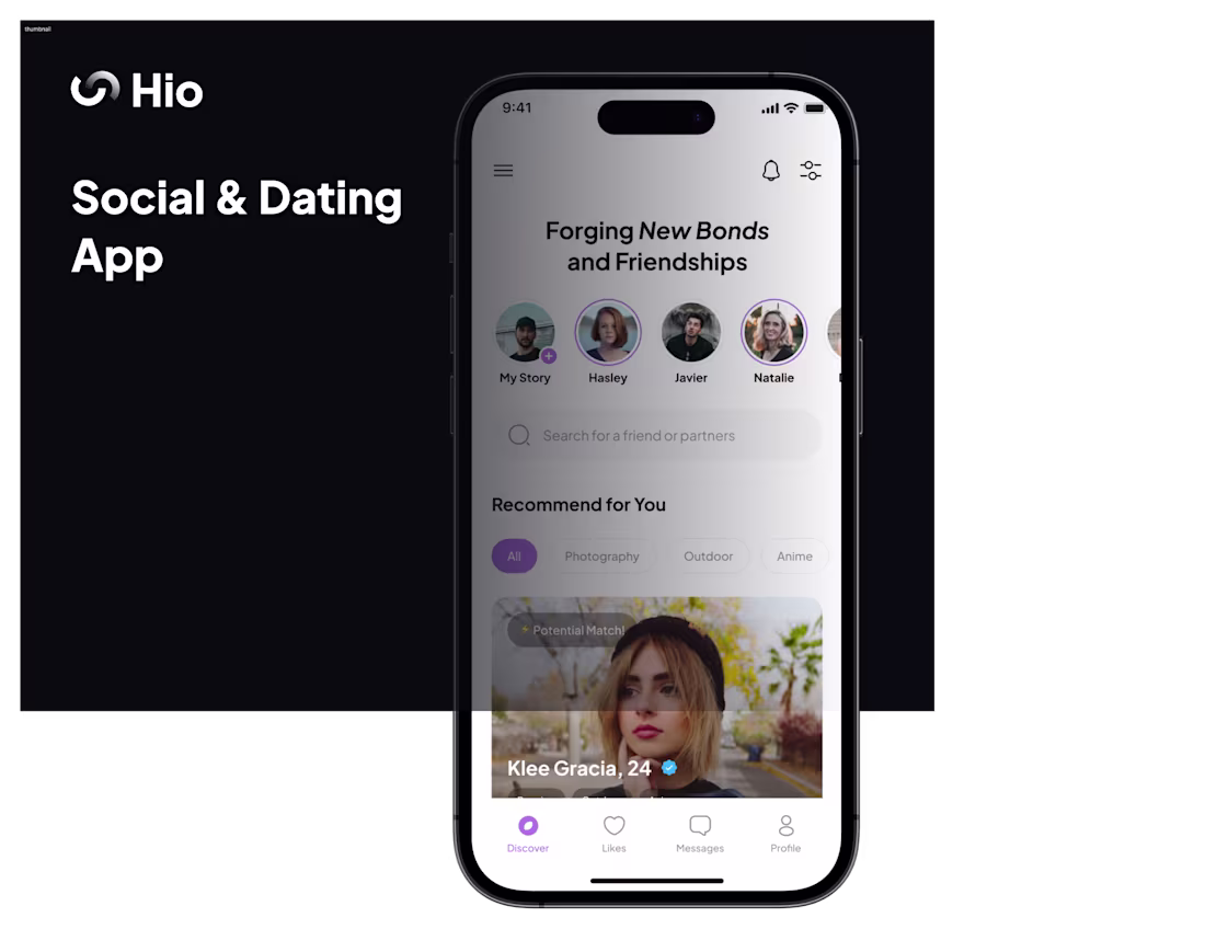Cover image for Hio - Dating App UX Design