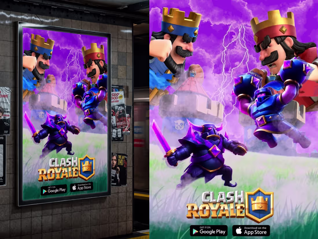 Cover image for Clash royale game poster design