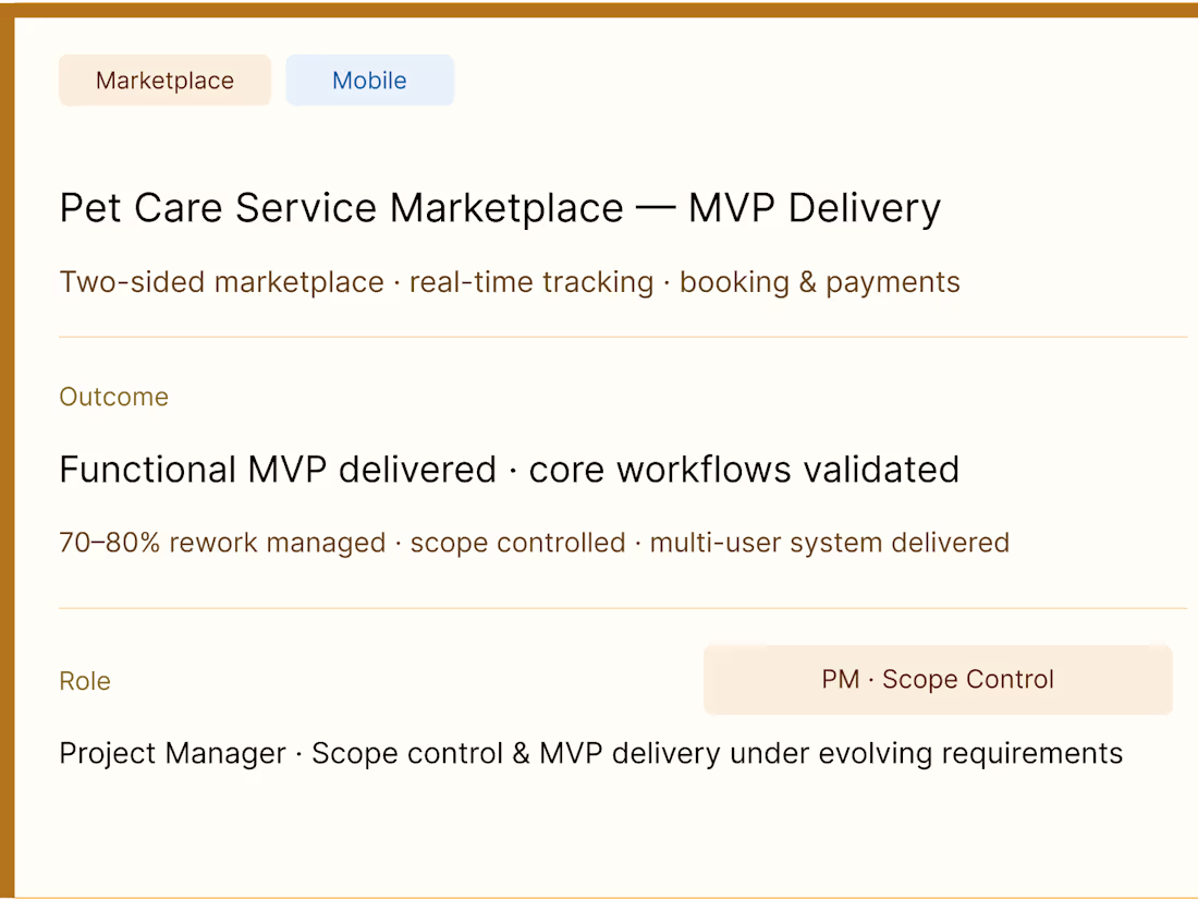 Cover image for Pet Care Service Marketplace -