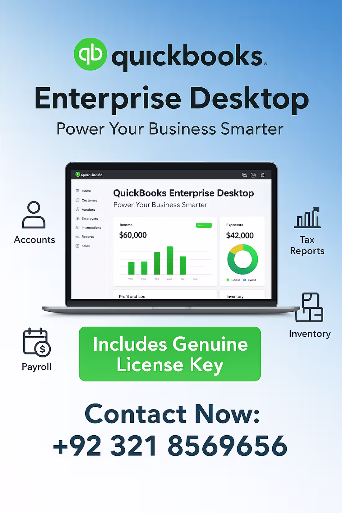 Cover image for QuickBooks Enterprise Desktop Promotional Poster Design
