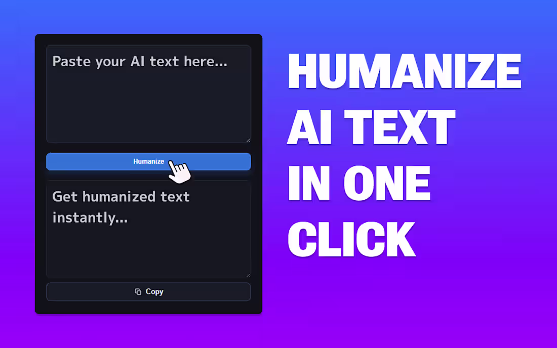 Cover image for Humanize AI Text (Chrome Extension)
What