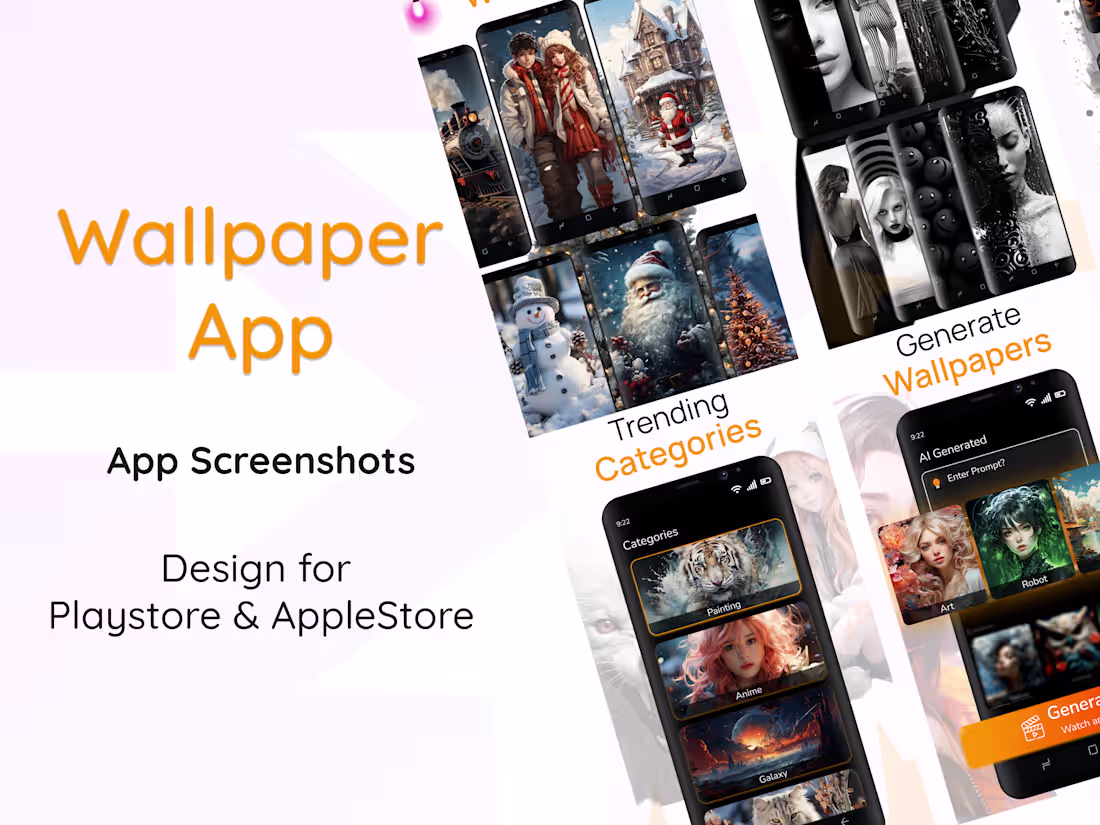 Cover image for AI Wallpaper App Screenshots