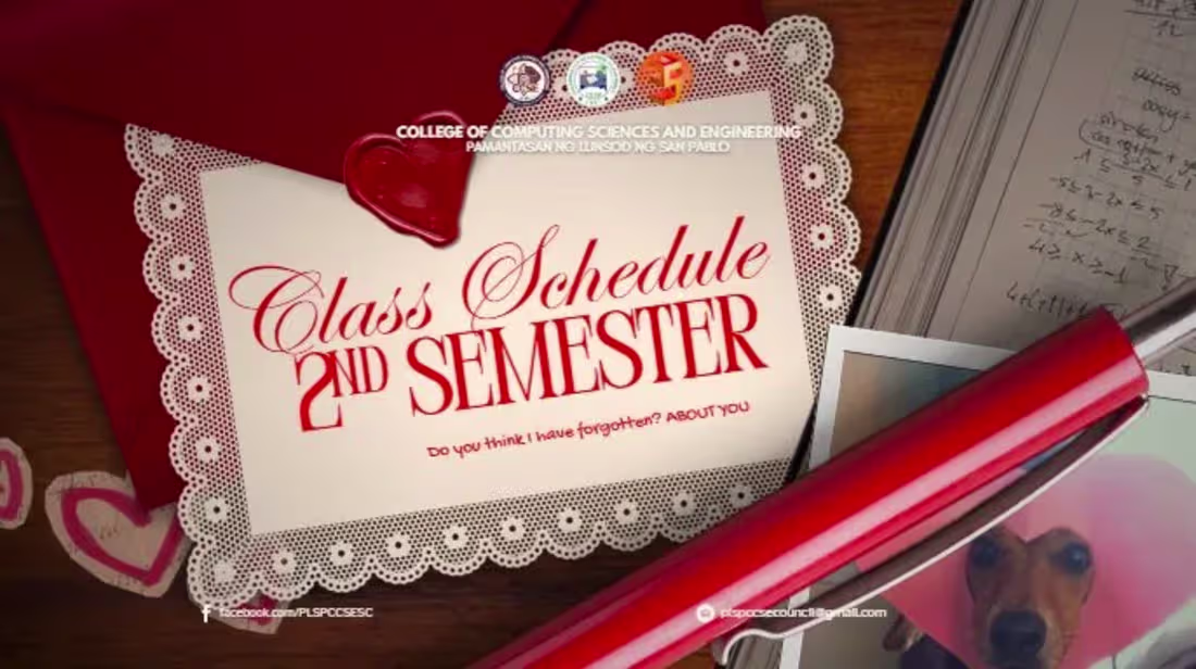 Cover image for Official class schedule announcement poster