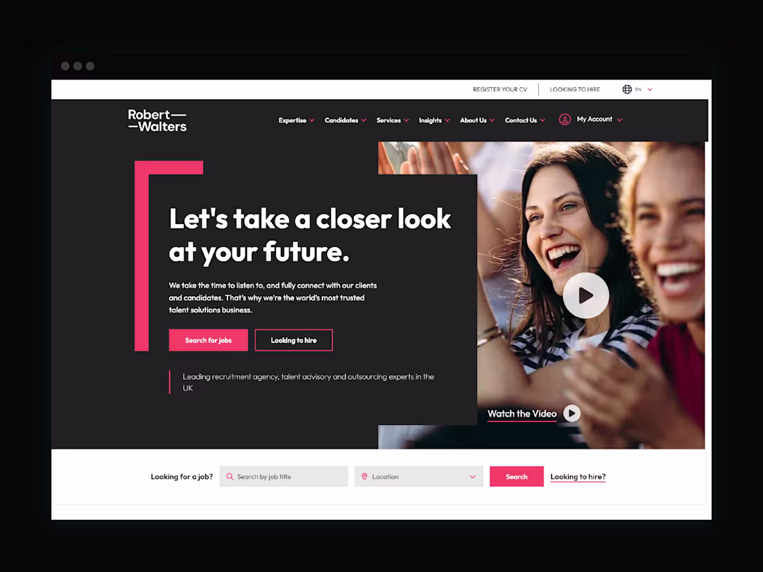 Cover image for Walter Roberts – Website redesign (UK)